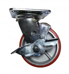 SCpb55 (30) Ролик поворотный полиуретан. с торм.