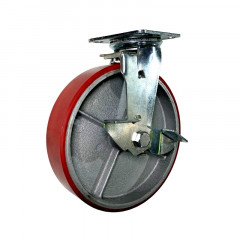 SCpb80 (L) Ролик поворотный полиуретан. с торм.