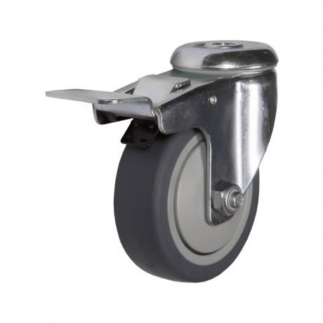 SChgb100(TPRD) Ролик поворотный под болт, с торм.