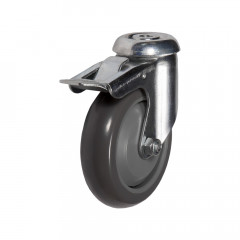 SChgb100 (26) M10 Ролик поворотный под болт, с торм.