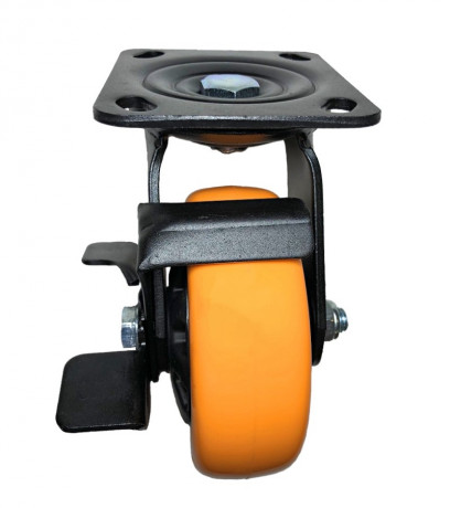 SCpub63 (29) Ролик поворотный полиуретановый с торм.