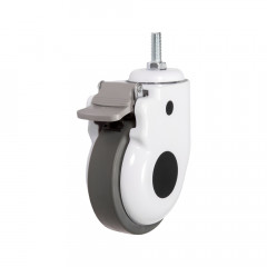 SCtgb125 (COVER) Ролик поворотный с болтом, с торм., кожух