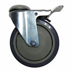 SChgb125 (31) M12 Ролик поворотный под болт, с торм.