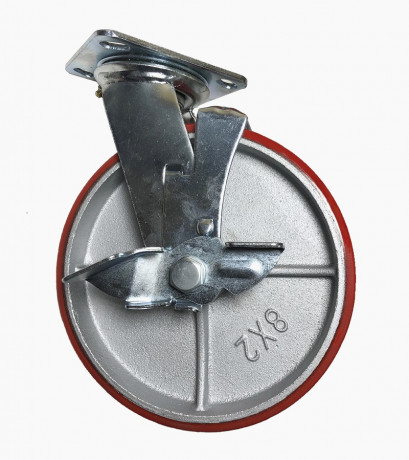 SCpb80 (30) Ролик поворотный полиуретан. с торм.