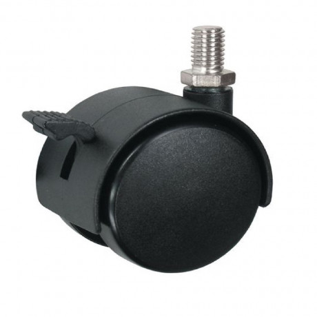 TWTB40 (C) Ролик мебельный диам.40мм, болт М8, с торм.