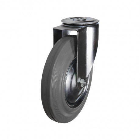 SCh80f (13) Ролик поворотный под болт серая резина